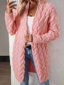 Women's pink sweater cardigan