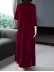 Women's Plus Velvet Solid Long Sleeve Round Neck Loose Maxi Dress