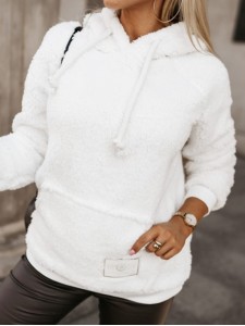 Women's Plush Hooded Sweatshirt