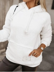 Women's Plush Hooded Sweatshirt