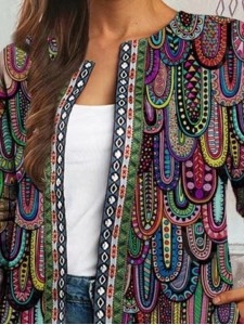 Women's printed casual coat