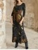 Women's Printed Knit Long Dress