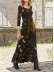 Women's Printed Knit Long Dress