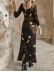 Women's Printed Knit Long Dress