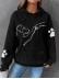 Women's puppy printed waffle sweater