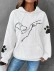 Women's puppy printed waffle sweater