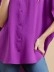 Women's purple loose elegant simple lapel shirt