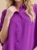 Women's purple loose elegant simple lapel shirt