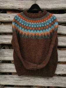 Women's retro contrast color autumn and winter sweater