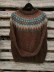 Women's retro contrast color autumn and winter sweater