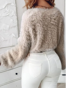 Women's Short Plush Top Coat