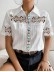 Women's Short Sleeve Shirt Lace Ethnic Print