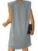 Women's simple sleeveless shoulder pad dress