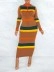 Women's Slim Fashion Striped Printed Dresses