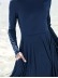 Women's slim fitting solid color casual dress