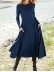 Women's slim fitting solid color casual dress