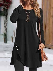 Women's Solid Color Casual Dress
