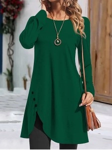 Women's Solid Color Casual Dress