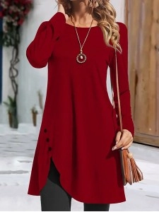 Women's Solid Color Casual Dress