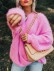 Women's solid color casual plush sweater