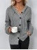 Women's Solid Color Hooded Single Breasted Sweater