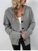 Women's Solid Color Hooded Single Breasted Sweater
