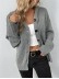 Women's Solid Color Hooded Single Breasted Sweater