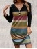Women's Striped Printed Casual Dress
