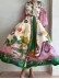 Women's Temperament Printed Lantern Sleeve Lapel Waist Long Sleeve Dresses