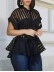 Women's transparent striped top