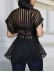 Women's transparent striped top