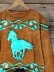 Women's turquoise horse print sweatshirt