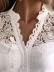 Women's V-neck lace patchwork shirt