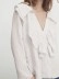 Women's V-neck ruffled blouse