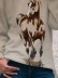 Women's Vintage Horse Print Hooded Sweatshirt