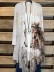 Women's Vintage Western Oil Painting Horse Print Cardigan