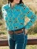 Women's Western Print Long Sleeve Shirt