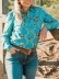Women's Western Print Long Sleeve Shirt