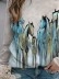 Women's Western Vintage Oil Painting Horse Print Sweatshirt