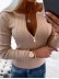 Women's zippered knitted top