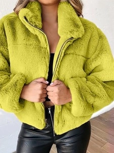 Zip Cardigan Plush Warm Jacket