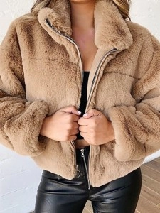 Zip Cardigan Plush Warm Jacket